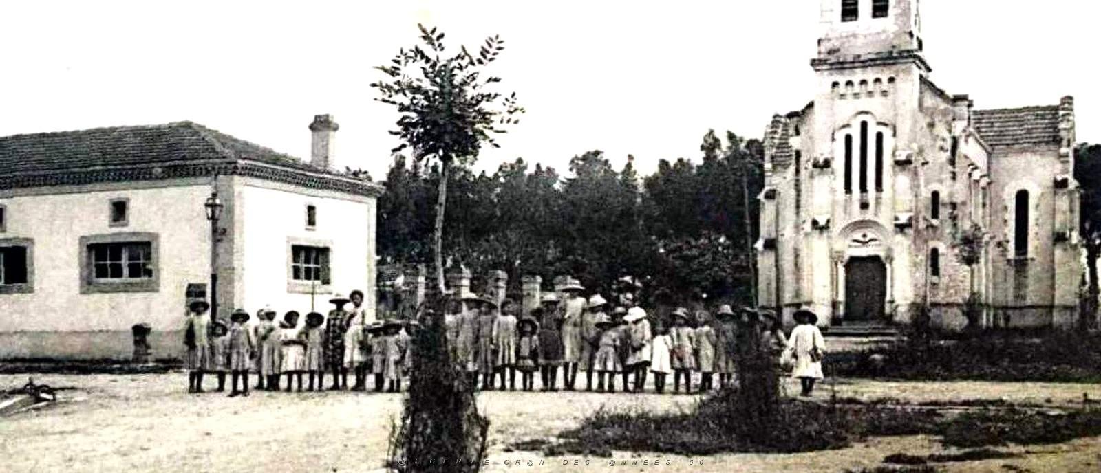 2251- Bouinan - L'Eglise et l'Ecole des Filles2 - 1911.jpg